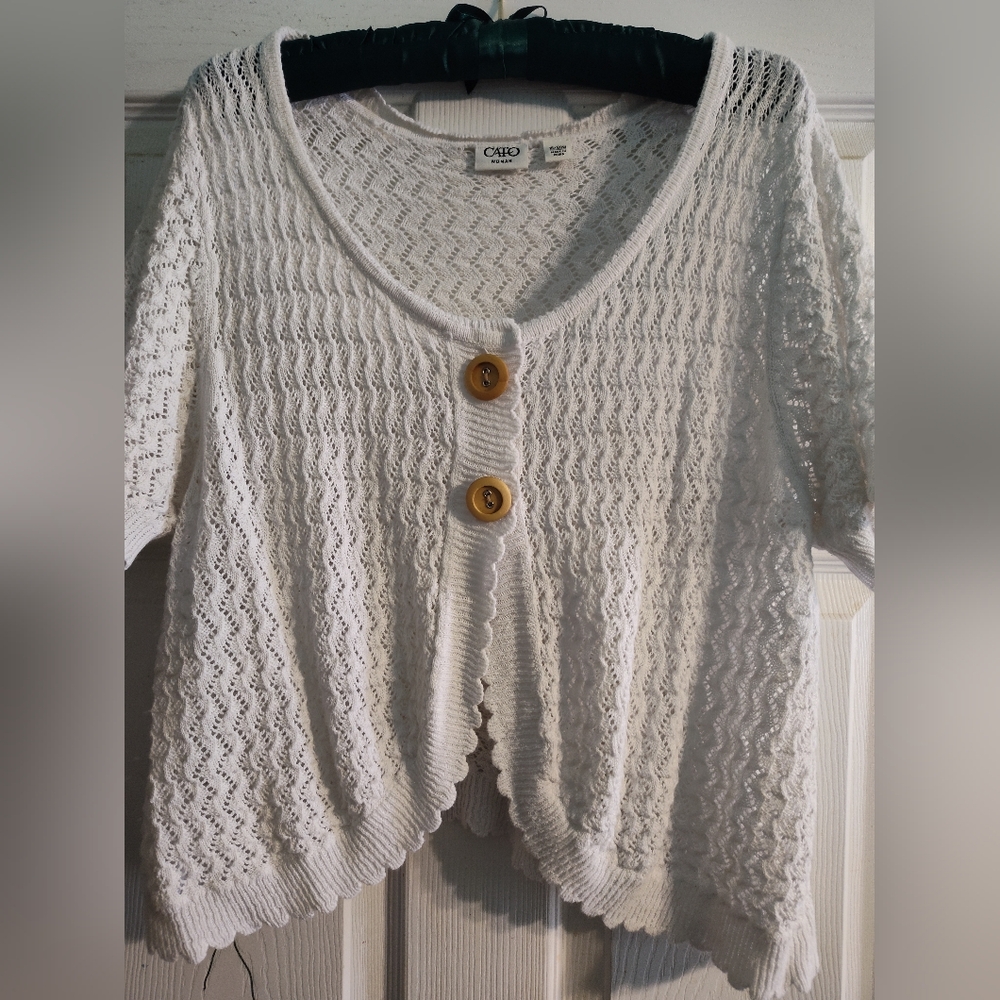 Cato's White Knit Sweater